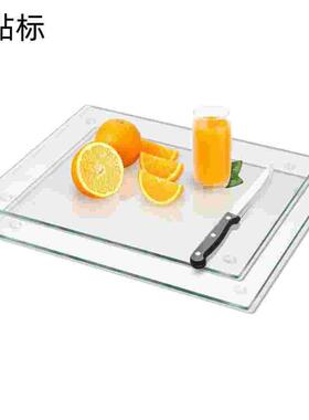 2pcs亚克力砧板带防滑垫透明亚克力菜板厨房切水果蔬菜砧板
