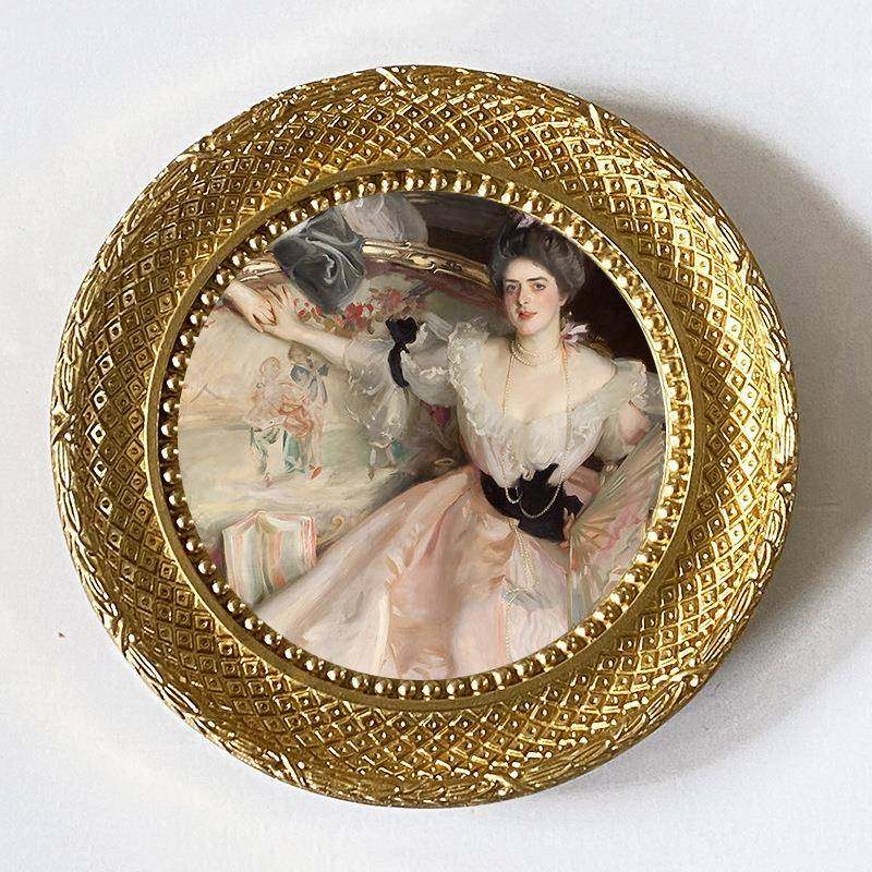 式法式房雕花美树脂相框TQT金色创意相框样板玄脂关树镜子摆台挂