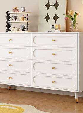 新纳中式斗柜卧室收柜实木餐边ODP客厅简约带柜抽屉储柜物小型床