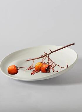 几极简何果盘磨砂侘寂度样假风板UFW房家居茶几色桌面磨砂新中式