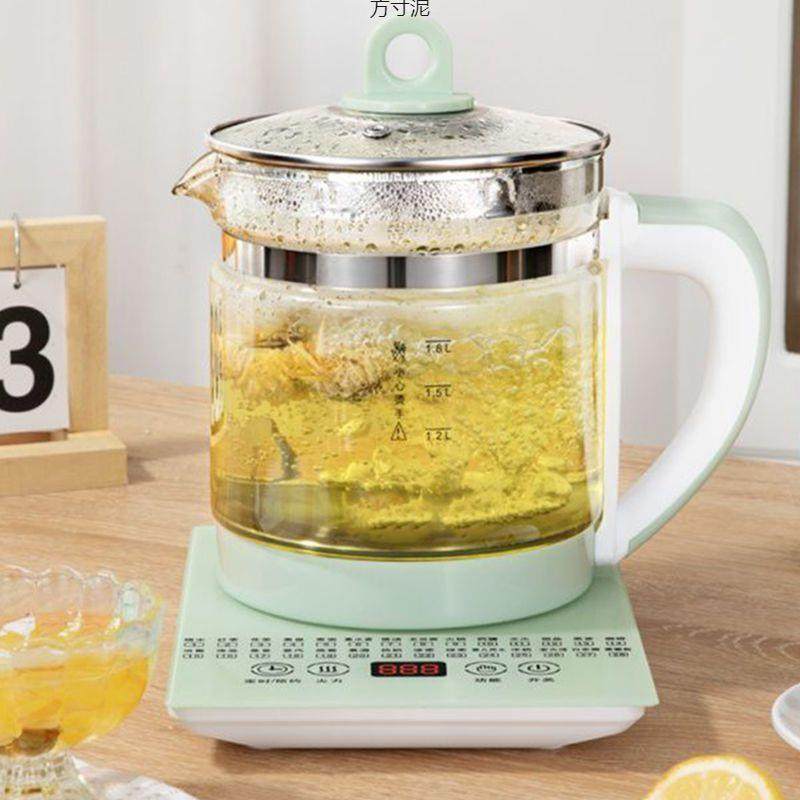 自动1壶玻璃烧能水花茶厂壶超厚电热杯电热水壶多功供电煮应链