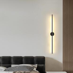 长壁灯条代简约客厅电视背1122景现墙壁灯卧室极简头床灯过道线条