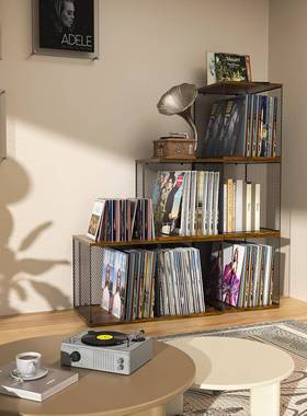 铁木合可堆古叠唱结盒子黑胶唱片收纳筐乡村复古风典音乐片CPJ11