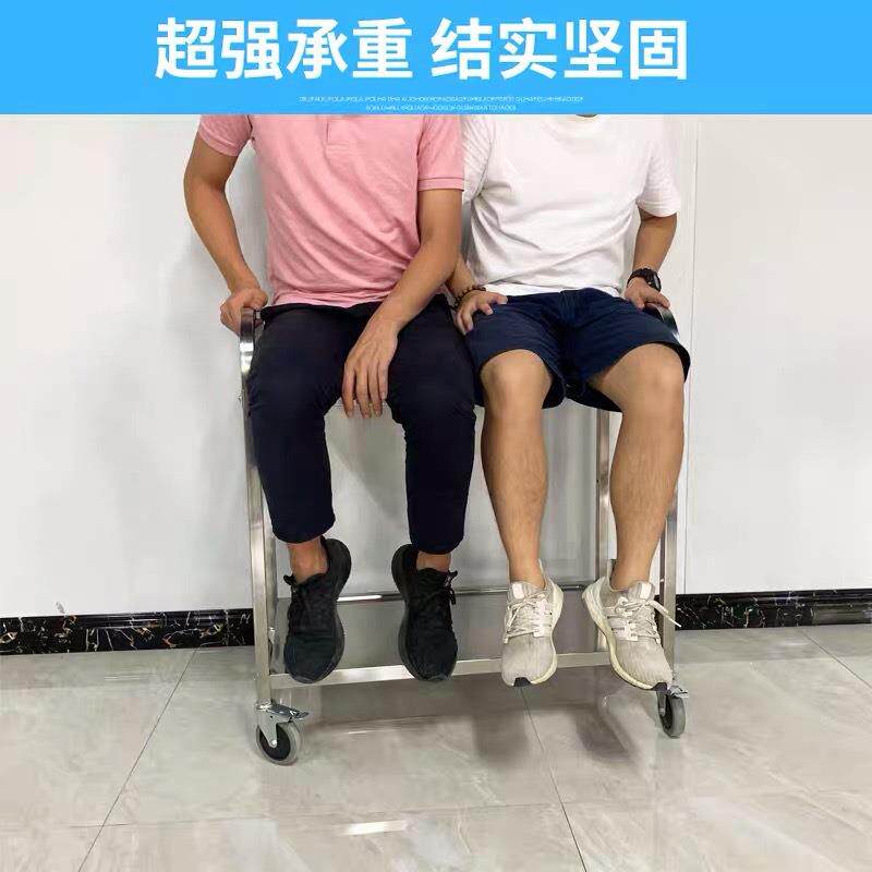 加厚餐车三层车2层不锈送餐车手推酒水车cc-080收钢碗车收餐车餐