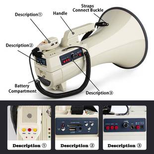 神保吼王宣传安航球场大SGH 15海功率75W能喊话器扩音多功喇叭扩