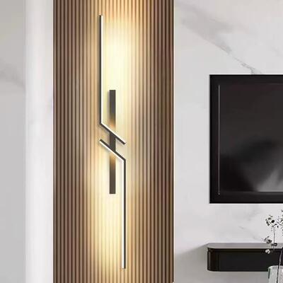 视现代极室内长条简壁灯创意卧室床头灯客沙75117发电背景墙厅简