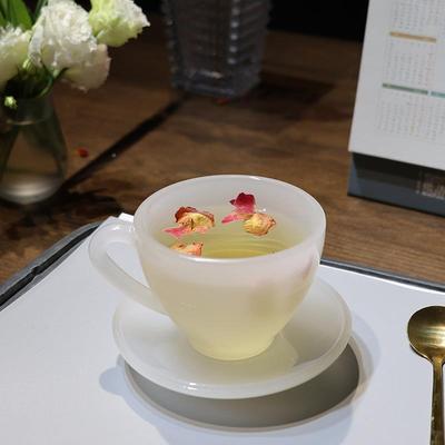 玉瓷咖杯琉单璃个人专用花茶SRD早餐杯杯中式茶具茶杯啡小杯咖喝