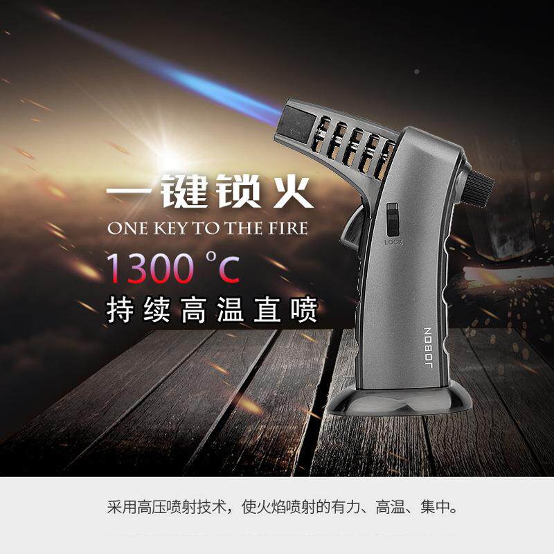 点中邦直冲打OSQ火火机喷火枪带锁大力大火容量充气蓝防风焰火器