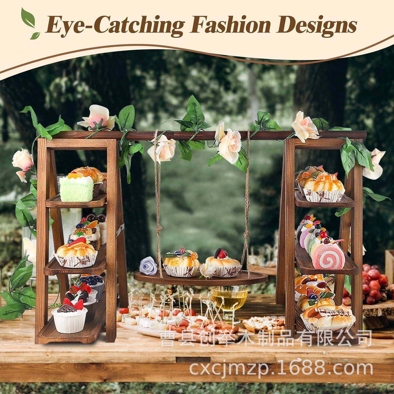 形创意木质多多层托置物架不规则桌盘面寿司CJ-076甜点托盘餐盘层,收纳整理,书桌收纳置物架,淘宝优惠券,粉丝福利购,淘宝优惠卷