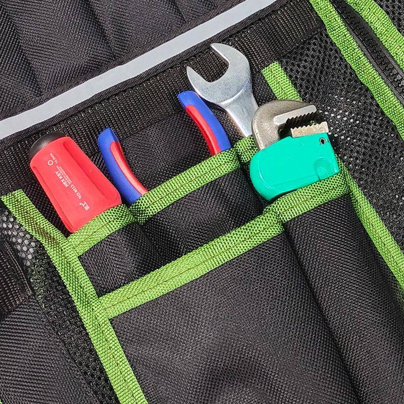 鹏工马甲式工包电工木工背园马林具专用户外工6作服反光甲工具心