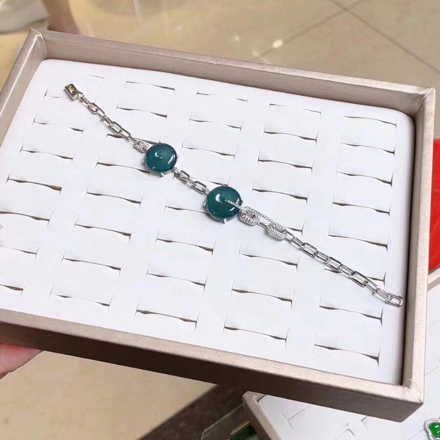 天然蓝水翡翠平安扣润度高净体干净漂亮厂家直销批发