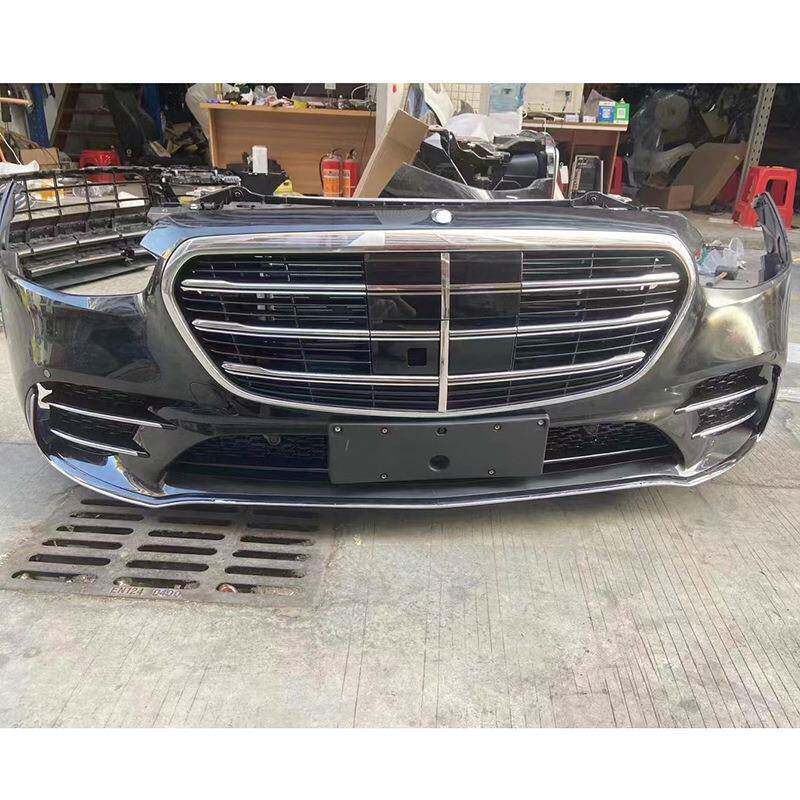 适用于奔驰S450W223前嘴S400S500S580迈巴赫头嘴前脸机盖大灯