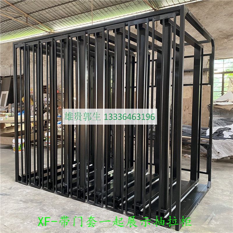 推拉式木门展柜 实木门移门抽拉式陈列架 套装门展架防盗门展示架