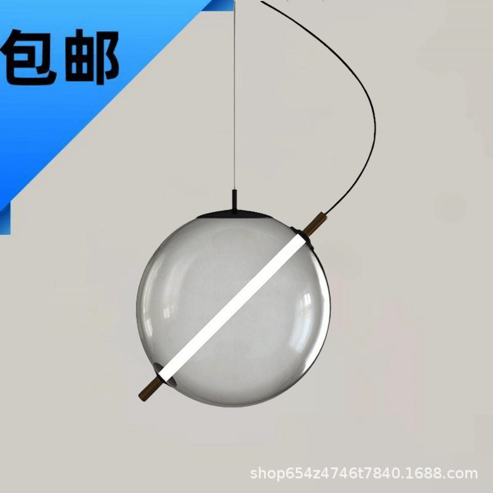 北欧极简餐厅吊灯个性创意玻璃泡泡球展厅灯具设计师工业风小吊灯
