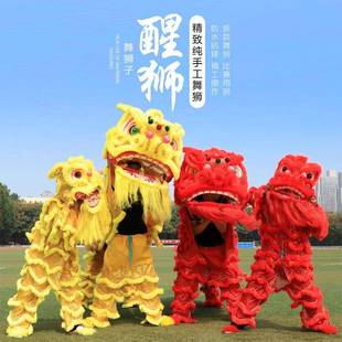 舞龙舞狮道具整套南狮醒狮用品狮标准号舞狮人单双人小南狮舞狮人