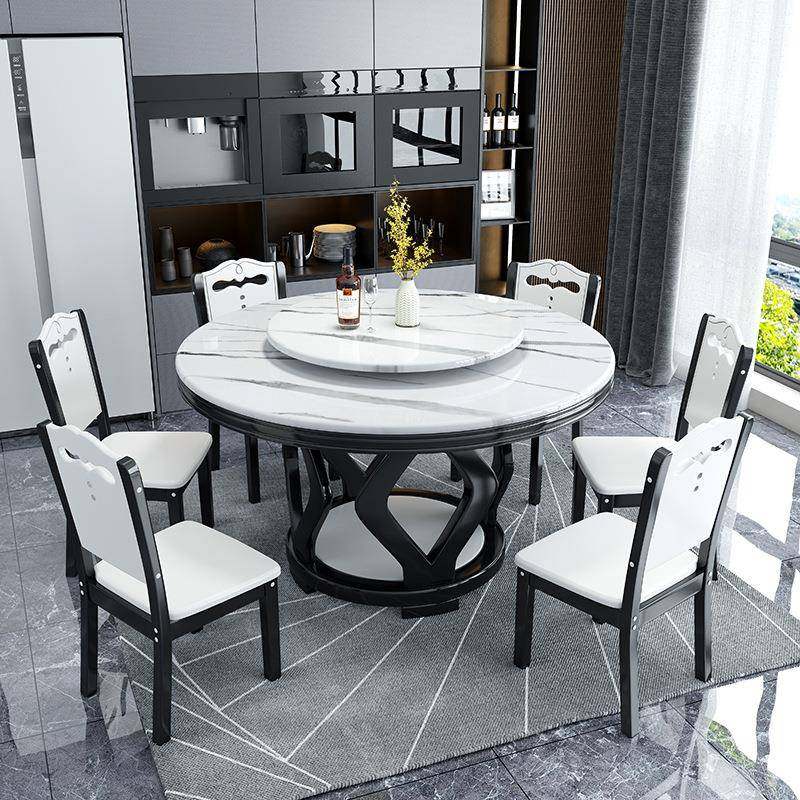 轻奢大理石圆桌带转盘旋转家用现代简约吃饭桌圆形实木餐桌椅组合,农用物资,其他肥料,淘宝优惠券,粉丝福利购,淘宝优惠卷