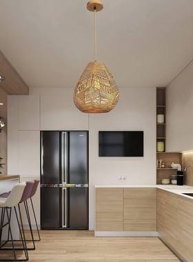 纸绳编制吊灯纯手工天然纤维绳吊灯热卖UL认证CE认证吊灯餐厅