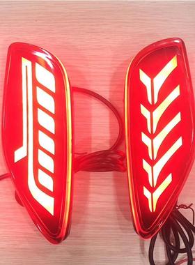 适用起亚seltos后杠灯多功能LED流水转向后保险杠尾灯后加装改装