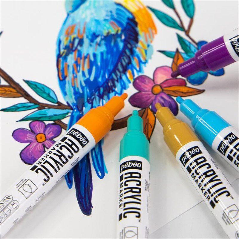 法国贝碧欧丙烯马克笔不透色可叠色24色按压式水性丙烯马克笔套装,文具电教/文化用品/商务用品,马克笔,淘宝优惠券,粉丝福利购,淘宝优惠卷