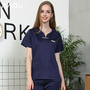 南欧鱼防静电洗手衣女刷手服手术室隔离衣短袖 工作服 医生服男长袖