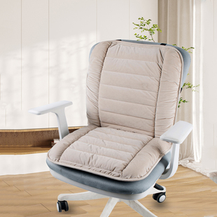 坐垫靠背一体椅子垫办公室久坐加厚屁垫毛绒中式家用餐椅垫冬季