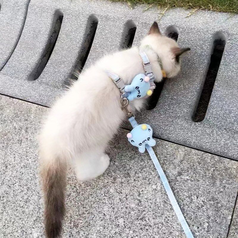 猫咪牵引绳防挣脱外出专用宠物狗狗背心遛猫兔子遛猫链猫绳小型犬