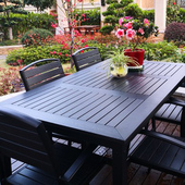 塑木桌椅 椅组合套装 莫家户外桌椅 庭院花园别墅露台阳台室外休闲