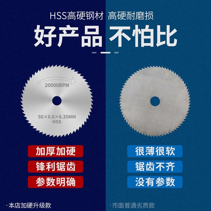 高速钢电钻锯片小锯片套装电磨机切割片小圆锯片锯木头电钻圆锯片