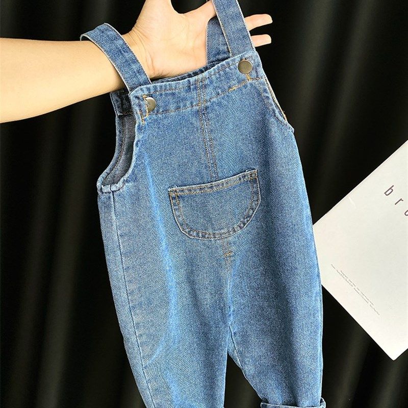 2024女童宝宝牛仔裤背带裤春秋冬童男童女童洋气春装裤子外穿潮,童装/婴儿装/亲子装,儿童牛仔裤,淘宝优惠券,粉丝福利购,淘宝优惠卷