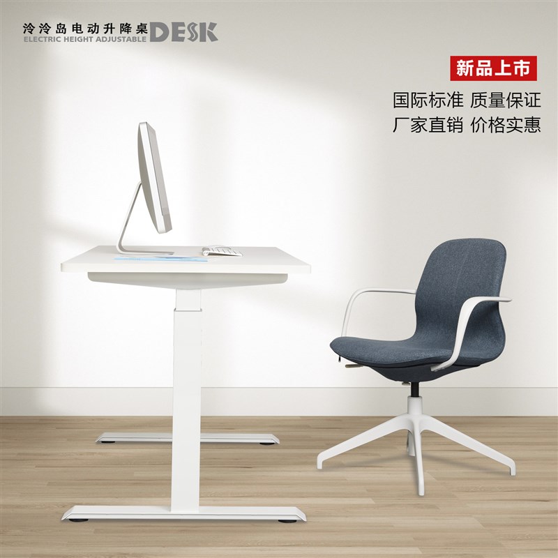 泠泠岛经济型小空间可调节高度站立桌简约学生电动升降健康桌