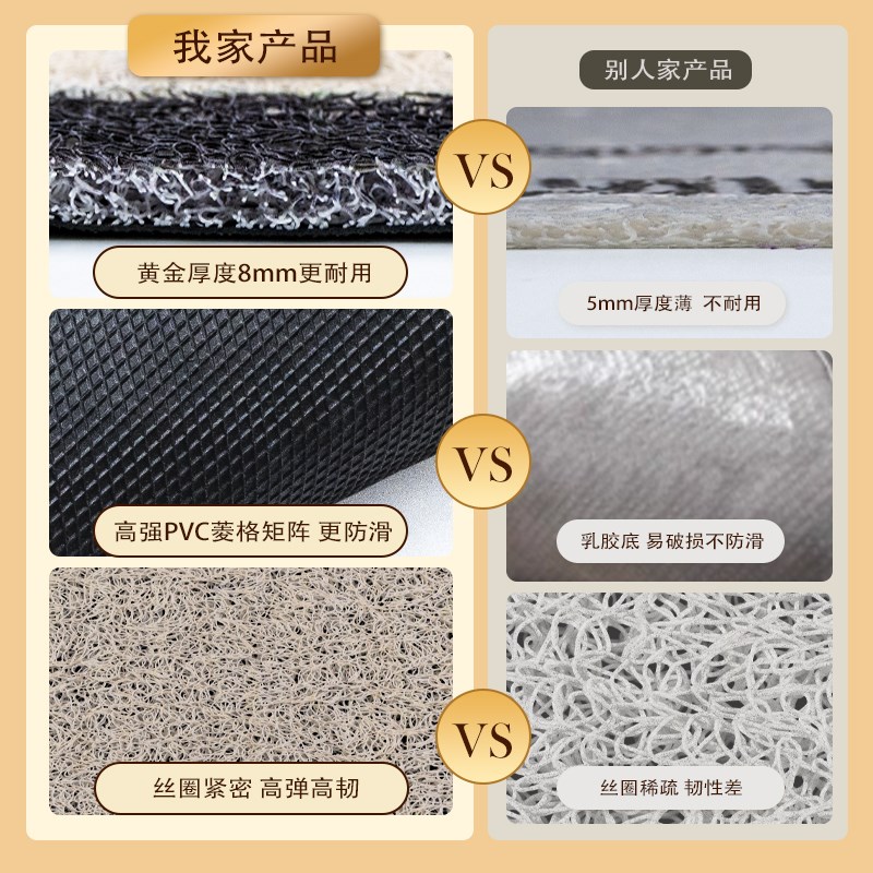 高级感入户门地垫丝圈大门口进门蹭脚垫耐脏门垫门外家用室外地毯