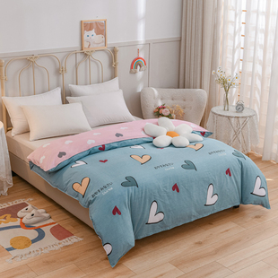 纯棉被套单件全棉被罩1.5m1.8米床双人200 230cm单人学生宿舍春秋