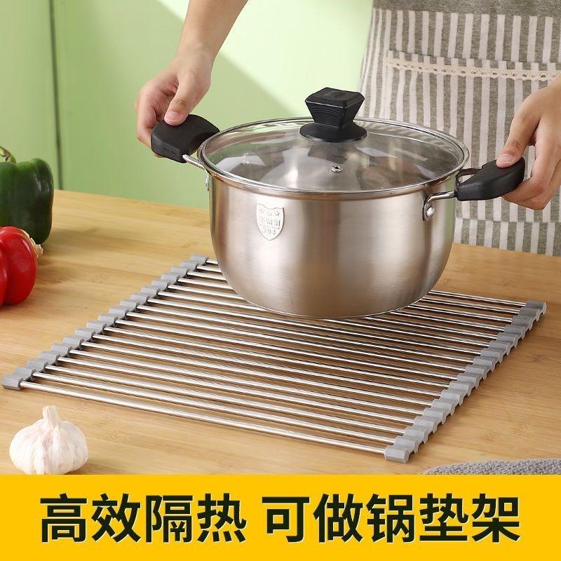 厨房不锈钢日式水槽可折叠沥水洗碗池碗碟滤水架置物架多功能