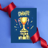 创意3D立体贺卡中高考祝贺卡片大学小学幼儿园毕业升职乔迁获奖体