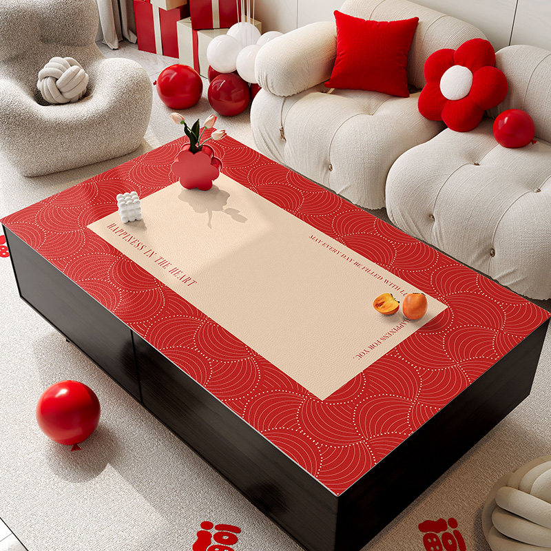 新年茶几桌布防水防油免洗台布茶几桌垫轻奢高级感客厅防烫餐桌垫,居家布艺,茶几垫,淘宝优惠券,粉丝福利购,淘宝优惠卷