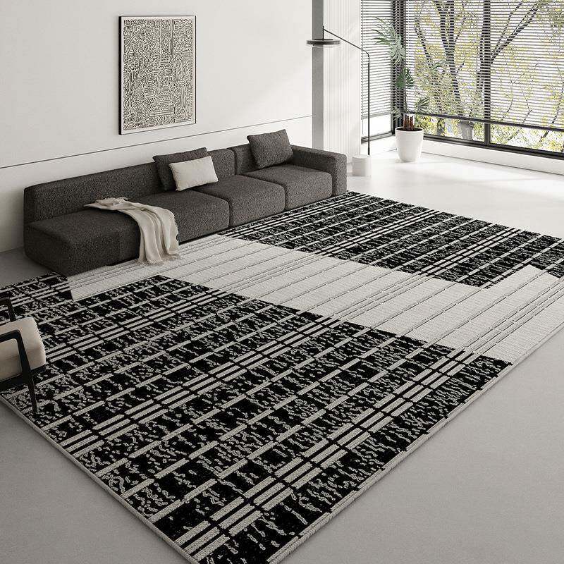 地毯客厅2024新款耐脏易打理圈绒卧室沙发毯防水防污黑色地毯加厚