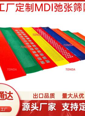 MDI弛张筛网洗煤用高回弹防堵耐曲挠高耐磨三组分聚氨酯弛张筛网