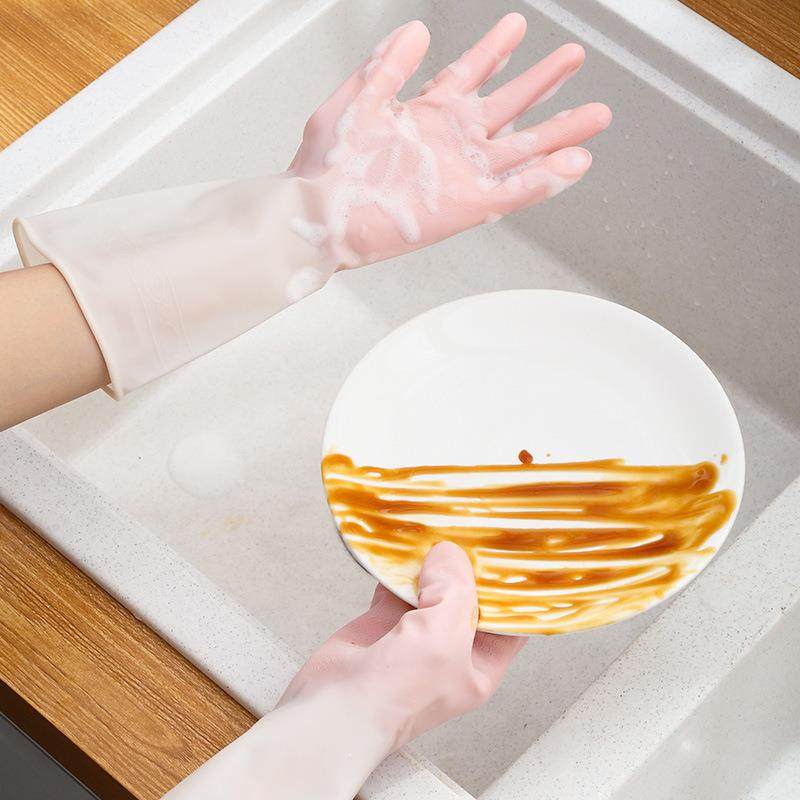 厨房家用洗碗手套女夏季干活橡胶清洁刷碗防水耐用家务洗衣服新品