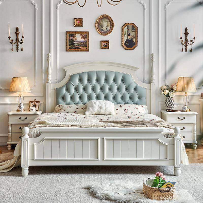 奶油风美式床全实木核桃木可可蛋奶白卧室真皮软包1.8m气压高箱床,农用物资,其他肥料,淘宝优惠券,粉丝福利购,淘宝优惠卷