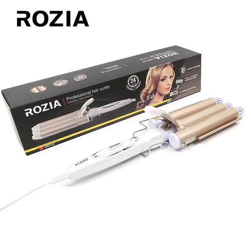 ROZIA/洛之亚爆款三棒卷发器水波纹蛋卷头大卷烫发器陶瓷