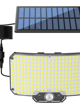 太阳能分体单头庭院家灯人体感防应灯户外水围墙用车库小TANH/探