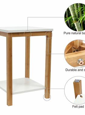 户型RAQ边几小原木色日床系小圆桌简易卧室家用头置方物架休闲阳
