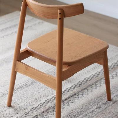 餐家厅椅子餐桌椅组合用餐椅凳实木约现代简实木休无闲书桌子靠背