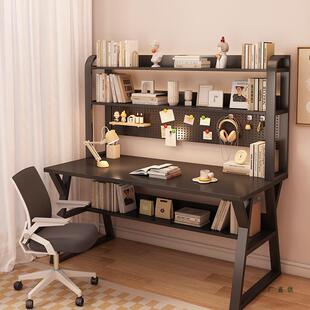 简台学式 公办桌家用电脑桌书桌书架一体F5M7655H桌子卧室习学习桌