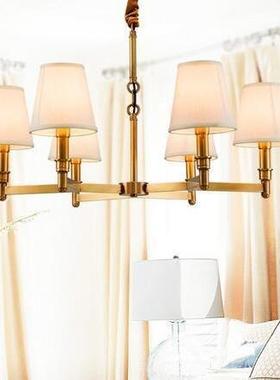 欧美约式吊灯客厅简风格餐厅全铜灯式2467具欧全铜客厅吊灯简真铜