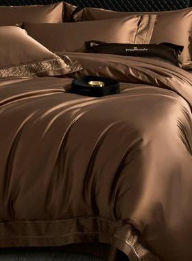 00超细边旦天丝棉刺绣四1件LSEM-030套意大利镂空花支被套床单莱