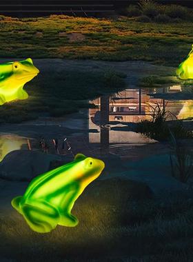 户外庭灯院墅别露台花布置园防水园林景观灯72056室外发光青蛙灯