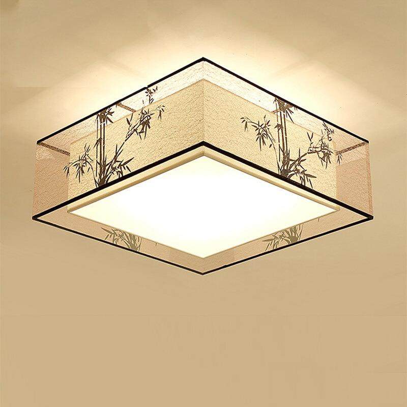 新店中竹15123式吸顶灯布艺叶简约房圆形书房灯酒客灯温馨卧室灯,家装灯饰光源,客厅吸顶灯,淘宝优惠券,粉丝福利购,淘宝优惠卷