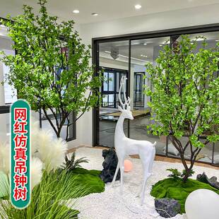 仿真吊钟假树木FH39假植绿摆件室内楼梯下景观装饰马醉橱窗大型落