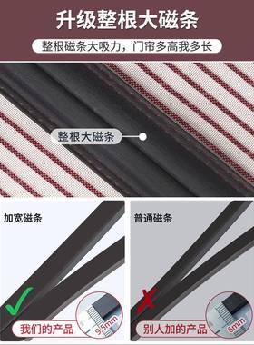 磁防蚊门条帘夏季全家用隔断纱门纱窗网贴磁F97JJJ58吸魔术免打孔